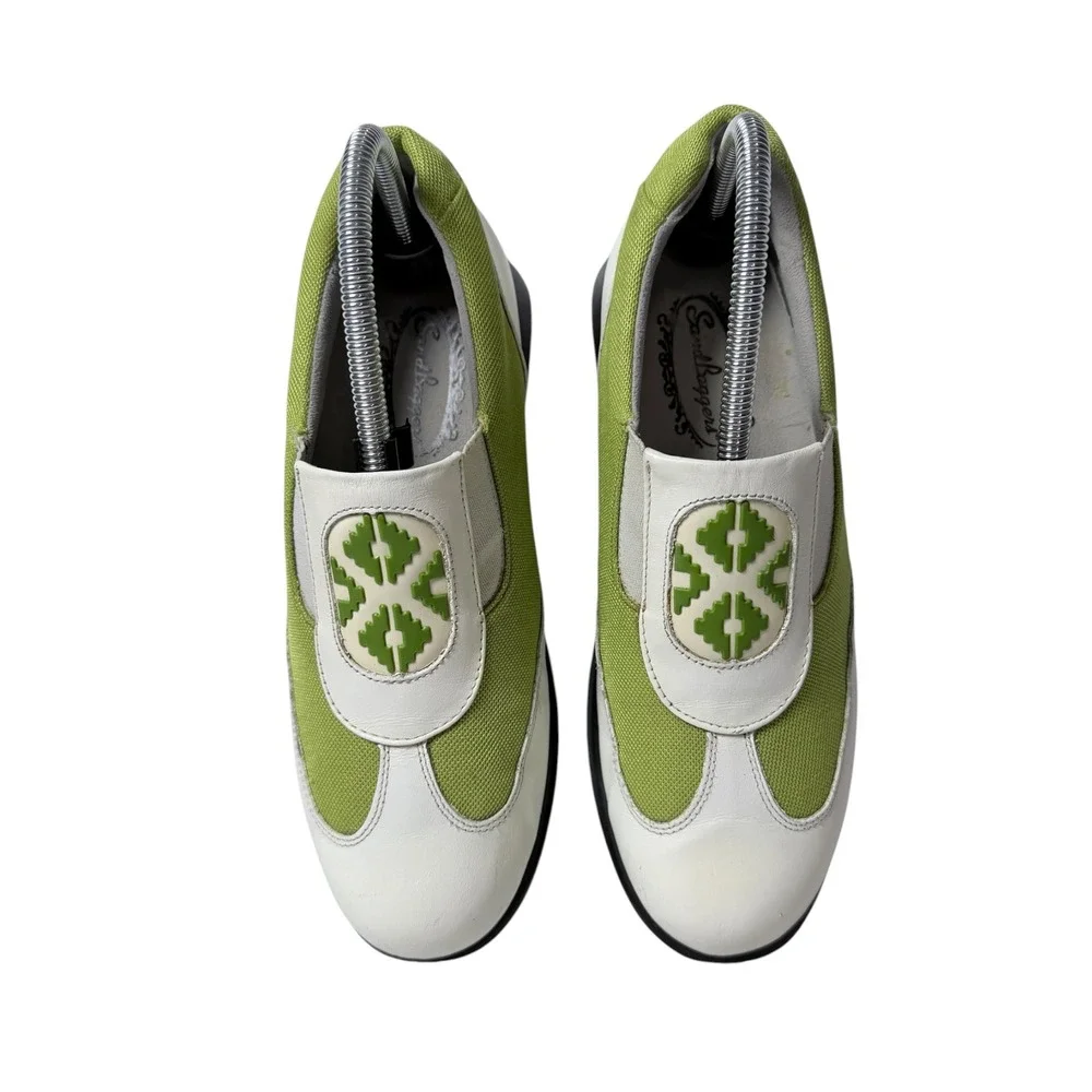 Sandbaggers Bali Women's Slip-On Golf Lime Green/White Golf Shoes 8.5